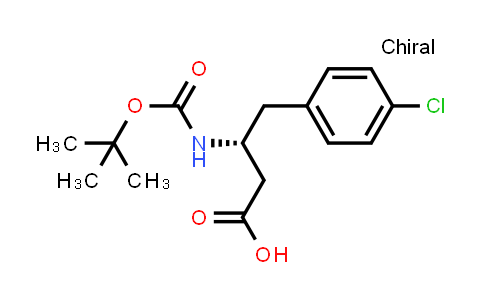 CAS No. 218608-96-9, (R)-3-((tert-Butoxycarbonyl)amino)-4-(4-chlorophenyl)butanoic acid
