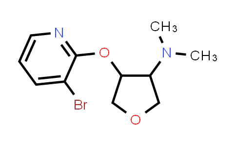 CAS No. 2200034-19-9, 4-[(3-Bromopyridin-2-yl)oxy]-N,N-dimethyloxolan-3-amine