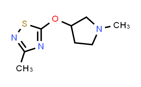 CAS No. 2200611-43-2, 3-Methyl-5-[(1-methylpyrrolidin-3-yl)oxy]-1,2,4-thiadiazole