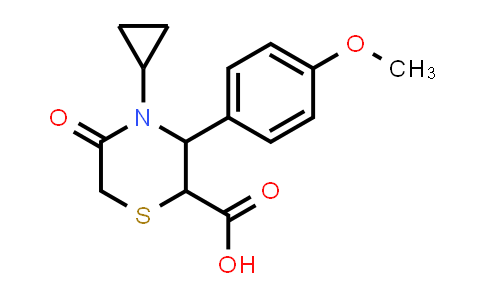 CAS No. 2202285-23-0, 4-Cyclopropyl-3-(4-methoxyphenyl)-5-oxothiomorpholine-2-carboxylic acid