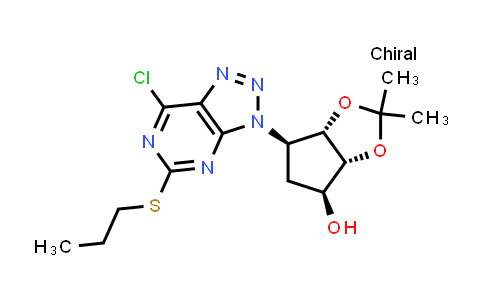 CAS No. 220241-61-2, (3aR,4S,6R,6aS)-6-(7-chloro-5-(propylthio)-3H-[1,2,3]triazolo[4,5-d]pyrimidin-3-yl)-2,2-dimethyltetrahydro-3aH-cyclopenta[d][1,3]dioxol-4-ol