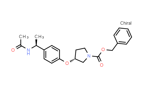 CAS No. 2204862-92-8, rel-Benzyl (R)-3-(4-((S)-1-acetamidoethyl)phenoxy)pyrrolidine-1-carboxylate