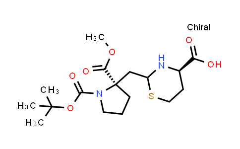 CAS No. 221040-36-4, (4R)-2-(((R)-1-(tert-butoxycarbonyl)-2-(methoxycarbonyl)pyrrolidin-2-yl)methyl)-1,3-thiazinane-4-carboxylic acid