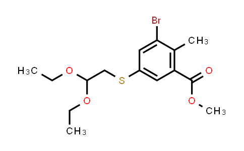 CAS No. 2211058-69-2, Methyl 3-bromo-5-((2,2-diethoxyethyl)thio)-2-methylbenzoate