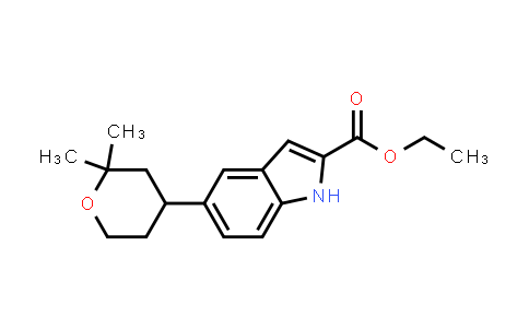 CAS No. 2212021-76-4, Ethyl 5-(2,2-dimethyltetrahydro-2H-pyran-4-yl)-1H-indole-2-carboxylate