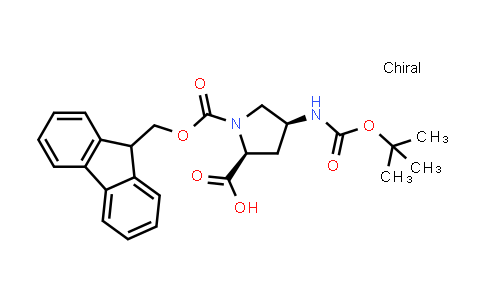 CAS No. 221352-74-5, (2S,4S)-1-(((9H-Fluoren-9-yl)methoxy)carbonyl)-4-((tert-butoxycarbonyl)amino)pyrrolidine-2-carboxylic acid