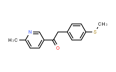 CAS No. 221615-72-1, 1-(6-Methylpyridin-3-yl)-2-[4-(methylthio)phenyl]ethanone