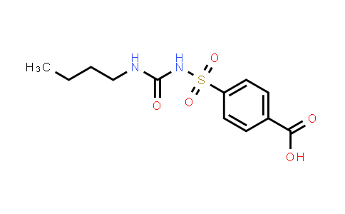 CAS No. 2224-10-4, 4-(N-(Butylcarbamoyl)sulfamoyl)benzoic acid