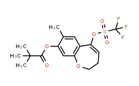 CAS No. 2226905-20-8, 7-Methyl-5-(((trifluoromethyl)sulfonyl)oxy)-2,3-dihydrobenzo[b]oxepin-8-yl pivalate