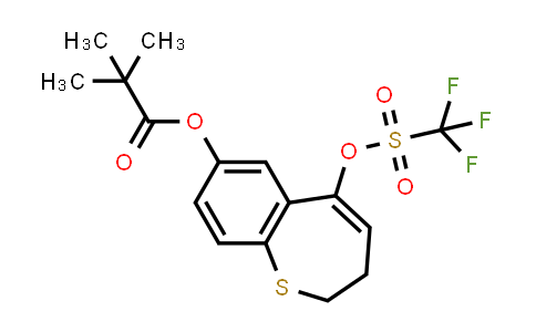 CAS No. 2226905-51-5, 5-(((trifluoromethyl)sulfonyl)oxy)-2,3-dihydrobenzo[b]thiepin-7-yl pivalate
