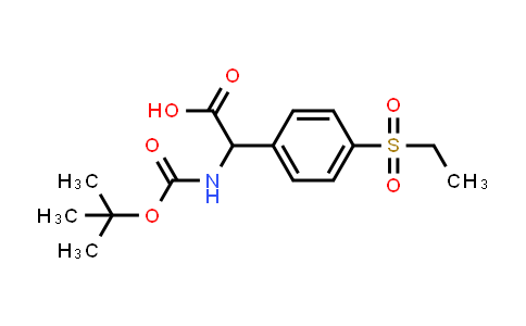 MC542222 | 2231667-19-7 | 2-((tert-Butoxycarbonyl)amino)-2-(4-(ethylsulfonyl)phenyl)acetic acid
