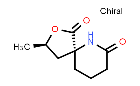 CAS No. 223439-94-9, 2-Oxa-6-azaspiro[4.5]decane-1,7-dione, 3-methyl-, (3R,5S)-rel-