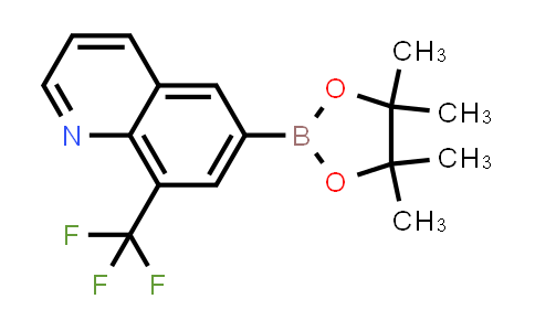 CAS No. 2235386-18-0, 6-(4,4,5,5-Tetramethyl-1,3,2-dioxaborolan-2-yl)-8-(trifluoromethyl)quinoline