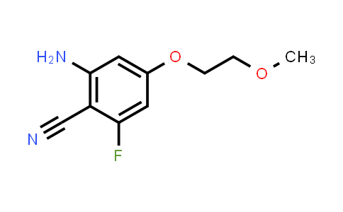 CAS No. 2248003-85-0, 2-Amino-6-fluoro-4-(2-methoxyethoxy)benzonitrile