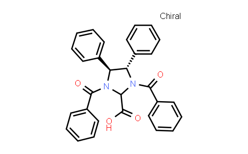 CAS No. 2250216-09-0, (4S,5S)-1,3-Dibenzoyl-4,5-diphenylimidazolidine-2-carboxylic acid