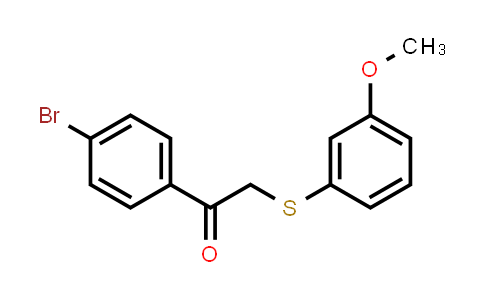 CAS No. 225222-73-1, Ethanone, 1-(4-bromophenyl)-2-[(3-methoxyphenyl)thio]-