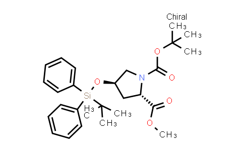 CAS No. 226225-42-9, 1-(tert-Butyl) 2-methyl (2S,4R)-4-((tert-butyldiphenylsilyl)oxy)pyrrolidine-1,2-dicarboxylate