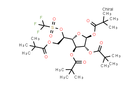 CAS No. 226877-03-8, (2S,3R,4S,5R)-5-((R)-2-(Pivaloyloxy)-1-(((trifluoromethyl)sulfonyl)oxy)ethyl)tetrahydrofuran-2,3,4-triyl tris(2,2-dimethylpropanoate)