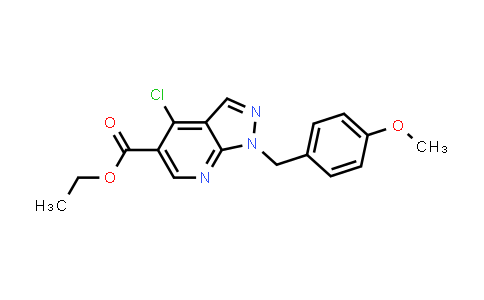 CAS No. 227617-16-5, Ethyl 4-chloro-1-(4-methoxybenzyl)-1H-pyrazolo[3,4-b]pyridine-5-carboxylate