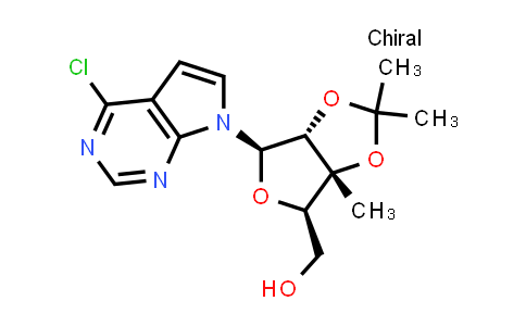 CAS No. 2278357-65-4, ((3aR,4R,6R,6aR)-6-(4-Chloro-7H-pyrrolo[2,3-d]pyrimidin-7-yl)-2,2,3a-trimethyltetrahydrofuro[3,4-d][1,3]dioxol-4-yl)methanol
