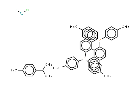CAS No. 228120-95-4, Chloro[(S)-(-)-2,2'-bis(di-p-tolylphosphino)-1,1'-binaphthyl](p-cymene)ruthenium(II) chloride