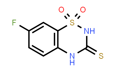 CAS No. 228253-44-9, 7-Fluoro-2H-1,2,4-benzothiadiazine-3(4H)-thione 1,1-dioxide
