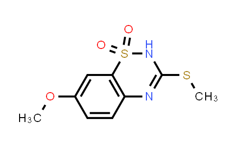 CAS No. 228253-50-7, 7-Methoxy-3-(methylthio)-2H-benzo[e][1,2,4]thiadiazine 1,1-dioxide