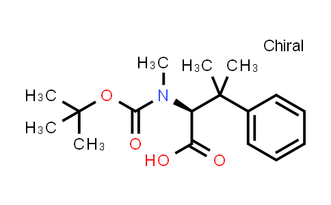 CAS No. 228266-38-4, (S)-2-((tert-butoxycarbonyl)(methyl)amino)-3-methyl-3-phenylbutanoic acid