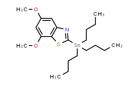 CAS No. 2284474-96-8, 5,7-Dimethoxy-2-(tributylstannyl)benzo[d]thiazole