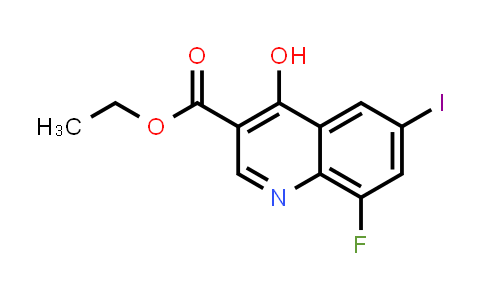 CAS No. 228728-08-3, Ethyl 8-fluoro-4-hydroxy-6-iodoquinoline-3-carboxylate