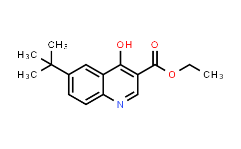 CAS No. 228728-32-3, Ethyl 6-(tert-butyl)-4-hydroxyquinoline-3-carboxylate