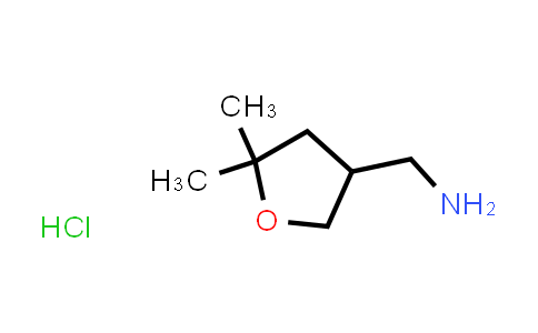 CAS No. 2287334-85-2, (5,5-Dimethyltetrahydrofuran-3-yl)methanamine hydrochloride