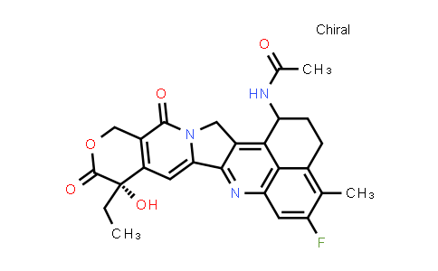 CAS No. 2290562-59-1, N-((9S)-9-Ethyl-5-fluoro-9-hydroxy-4-methyl-10,13-dioxo-1,2,3,9,10,12,13,15-octahydrobenzo[de]pyrano[3',4':6,7]indolizino[1,2-b]quinolin-1-yl)acetamide