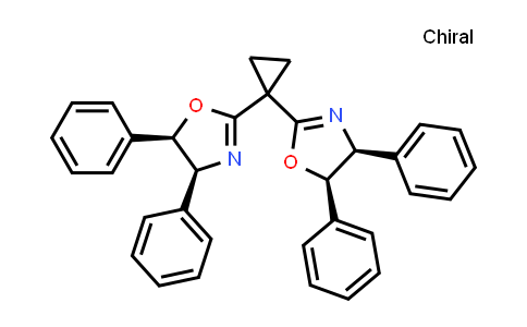 CAS No. 229184-97-8, (4S,4'S,5R,5'R)-2,2'-Cyclopropylidenebis[4,5-dihydro-4,5-diphenyloxazole]