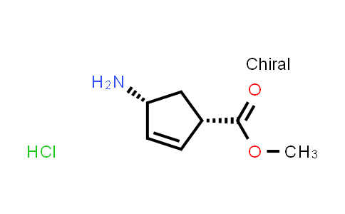 CAS No. 229613-83-6, methyl (1S,4R)-4-aminocyclopent-2-ene-1-carboxylate hydrochloride