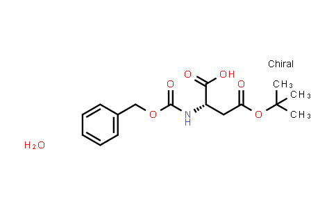 CAS No. 229957-50-0, (S)-2-(((Benzyloxy)carbonyl)amino)-4-(tert-butoxy)-4-oxobutanoic acid hydrate