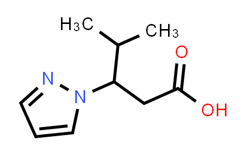 CAS No. 2301048-78-0, 4-Methyl-3-(1H-pyrazol-1-yl)pentanoic acid