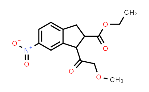 CAS No. 2304495-97-2, Ethyl 1-(2-methoxyacetyl)-6-nitro-2,3-dihydro-1H-indene-2-carboxylate
