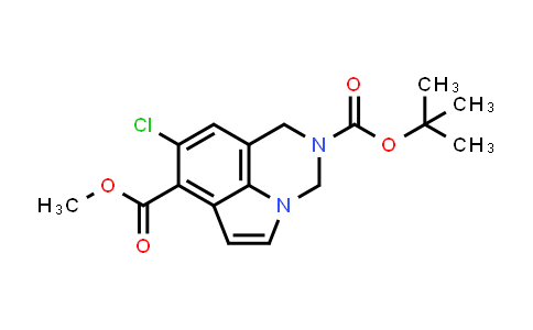CAS No. 2316684-59-8, 2-(tert-Butyl) 7-methyl 8-chloro-1H-pyrrolo[3,2,1-ij]quinazoline-2,7(3H)-dicarboxylate