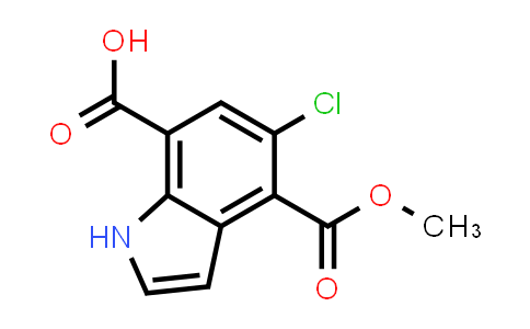 CAS No. 2316697-67-1, 5-Chloro-4-(methoxycarbonyl)-1H-indole-7-carboxylic acid