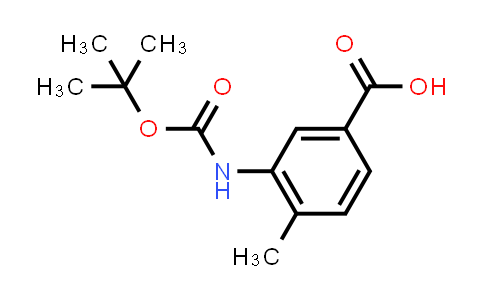 CAS No. 231958-04-6, 3-((tert-Butoxycarbonyl)amino)-4-methylbenzoic acid