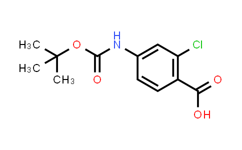 CAS No. 232275-73-9, 4-((tert-Butoxycarbonyl)amino)-2-chlorobenzoic acid