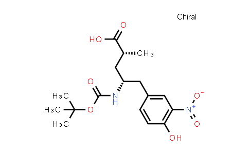 CAS No. 2361404-36-4, (2R,4R)-4-((tert-Butoxycarbonyl)amino)-5-(4-hydroxy-3-nitrophenyl)-2-methylpentanoic acid