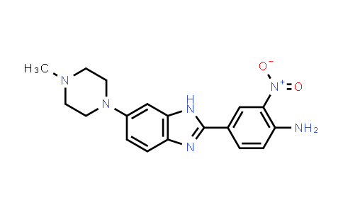CAS No. 23623-05-4, 4-[6-(4-Methyl-1-piperazinyl)-1H-benzimidazol-2-yl]-2-nitrobenzenamine
