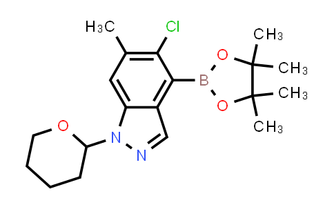 CAS No. 2374152-77-7, 5-Chloro-6-methyl-1-(tetrahydro-2H-pyran-2-yl)-4-(4,4,5,5-tetramethyl-1,3,2-dioxaborolan-2-yl)-1H-indazole
