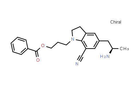 CAS No. 239463-72-0, 5-[(2R)-2-Aminopropyl]-1-[3-(benzoyloxy)propyl]-2,3-dihydro-1H-indole-7-carbonitrile