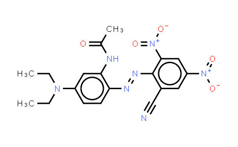 CAS No. 24170-60-3, N-2-(2-Cyano-4,6-dinitrophenyl)azo-5-(diethylamino)phenylacetamide