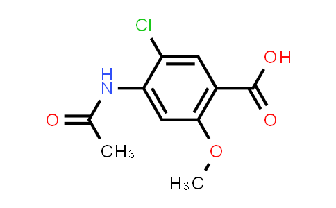 CAS No. 24201-13-6, 4-Acetamido-5-chloro-2-methoxybenzoic acid