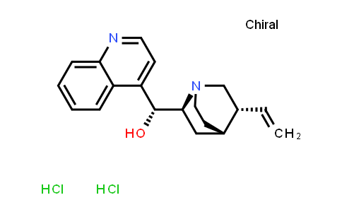 CAS No. 24302-67-8, (1R)-Quinolin-4-yl((2S,4S,5R)-5-vinylquinuclidin-2-yl)methanol dihydrochloride