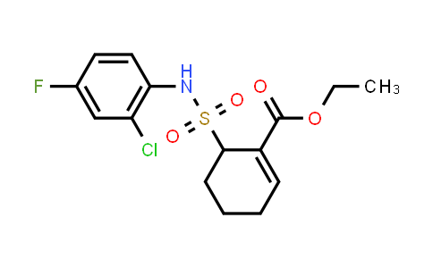 CAS No. 243983-70-2, Ethyl 6-(N-(2-chloro-4-fluorophenyl)sulfamoyl)cyclohex-1-enecarboxylate